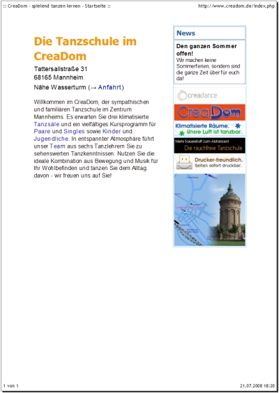Druckvorschau zum Vergleich